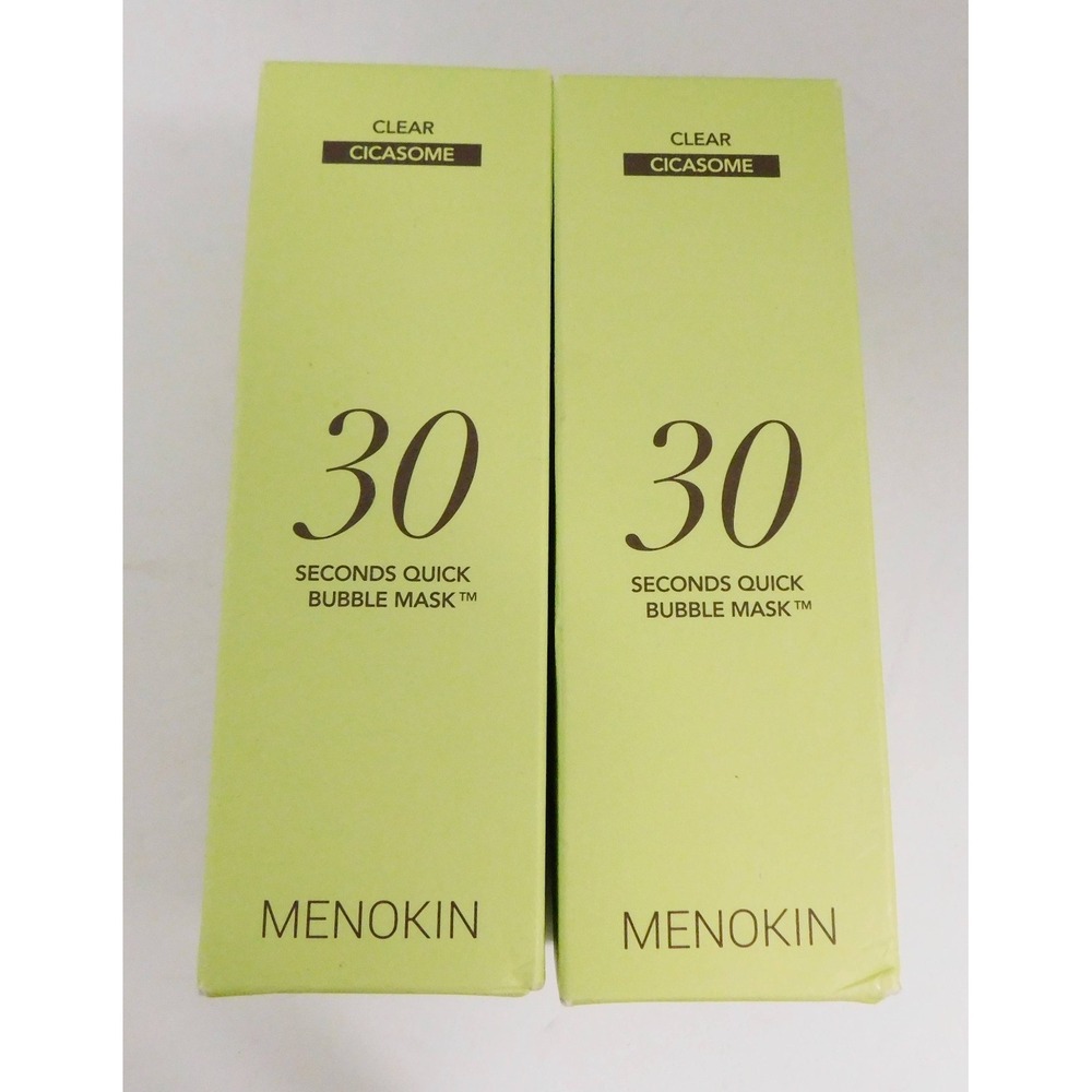 Menokin 30 Seconds Quick Bubble Mask, Clear Cicasome, 3.2fl oz Lot of 2‎ SEALED